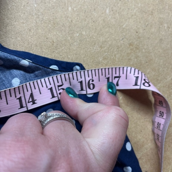 Banbury Cross New Orleans blue white polka dot dress no size tag measures 6/7 - Picture 8 of 9